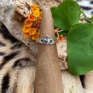 Sterling Silver Claddagh Toe Ring Midi Ring